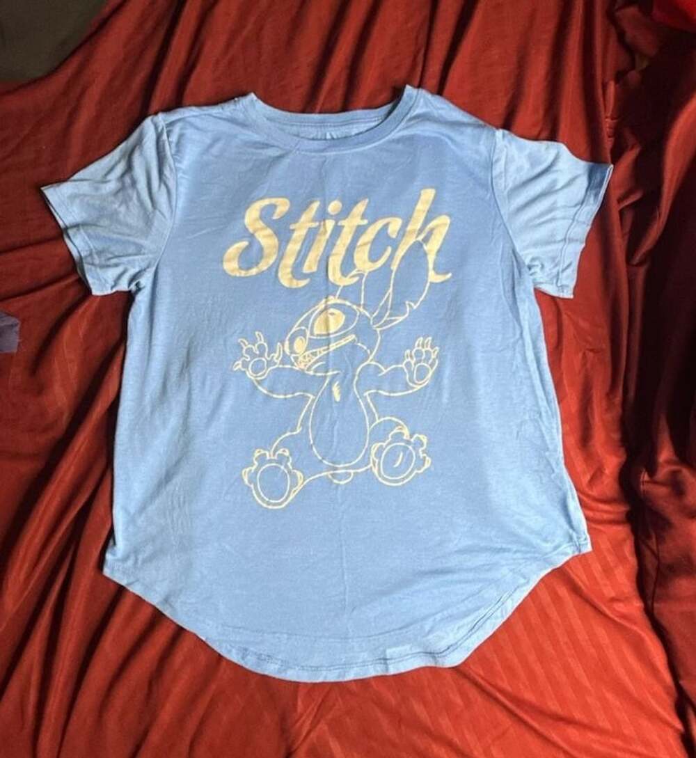 Disney Stitch Graphic T-Shirt Size XL/XG 15-17 KIDS/Blue